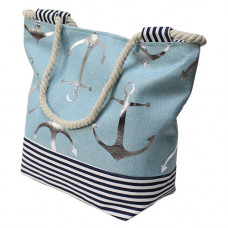 LINEN7/0,6BLUE Сумка пляжная 48x37см, ручка канат 12мм (ле... LINEN7/0,6BLUE Сумка пляжная 48x37см, ручка канат 12мм (ле...