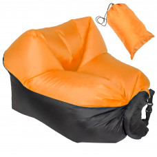 BD005-ORANGE/BLACK  Надувной матрас-шезлонг для отдыха 200...