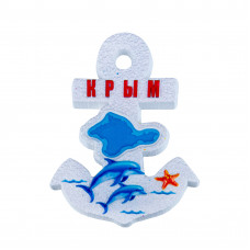 KS-003 Магнит Крым 6,7х9 см якорь, полирезин, 12/288шт