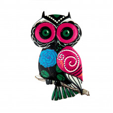 OWL 12 Магнит сова из полирезины